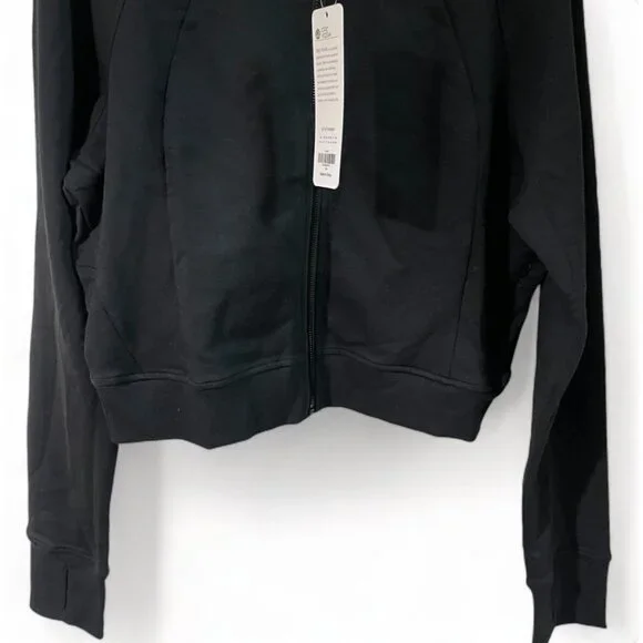 CRZ YOGA Women's Fleece Lined Zip Up Cropped Hoodie - Long Sleeve with Thumbhole - Picture 7 of 9